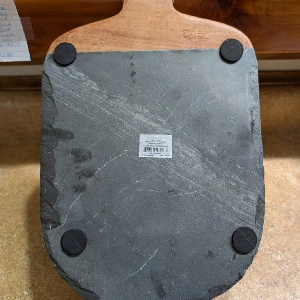 Mud Pie Slate & Wood Serving Paddle in Black and Brown